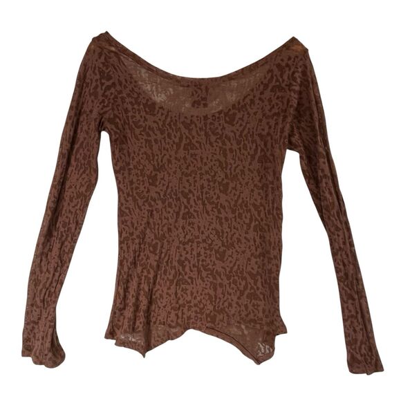 Cowgirl Tuff Co VTG Burnout L/S Top Womens SIZE MEDIUM Shirt Western Y2k Rodeo - Picture 10 of 10